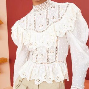 Ulla Johnson Emmanuelle Blouse in Pristine